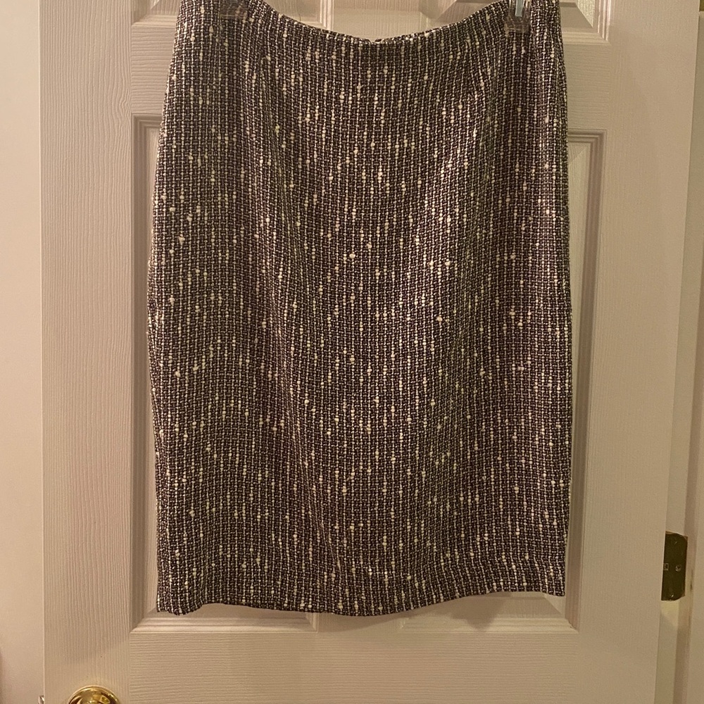 Spiegel Tweed Black and White Pencil Skirt